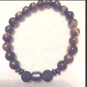 Men's Bead Bracelet Adjustable NEW